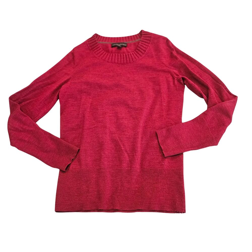 Banana Republic Extra Fine Italian Merino Wool Sweater Red Size Small